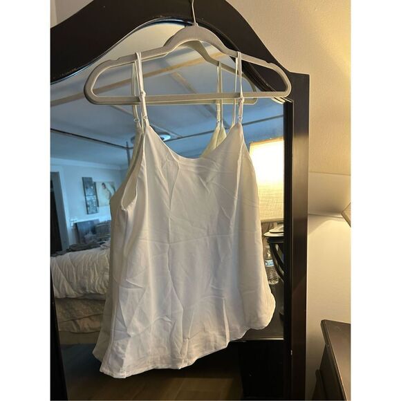 NEW Deep V Neck Adjustable Spaghetti Strap Cami Tank Top Chiffon M - Picture 8 of 8